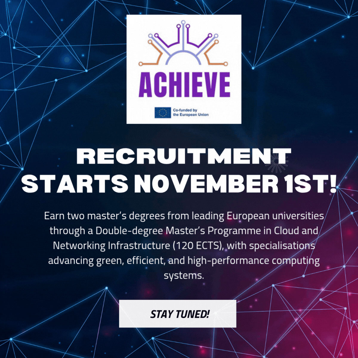 Applications are now open for the ACHIEVE Master’s Programme!
