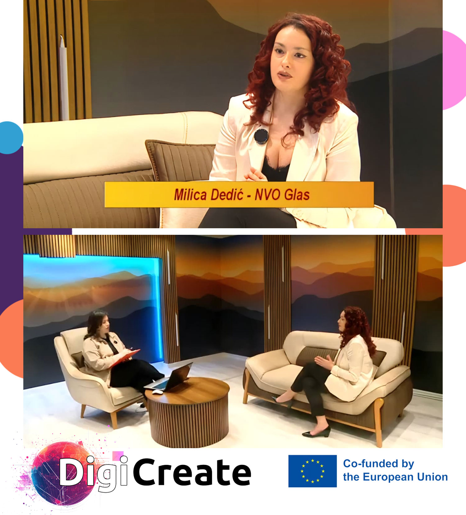 DigiCreate: Milica Dedić from NVO Glas appears on TV7