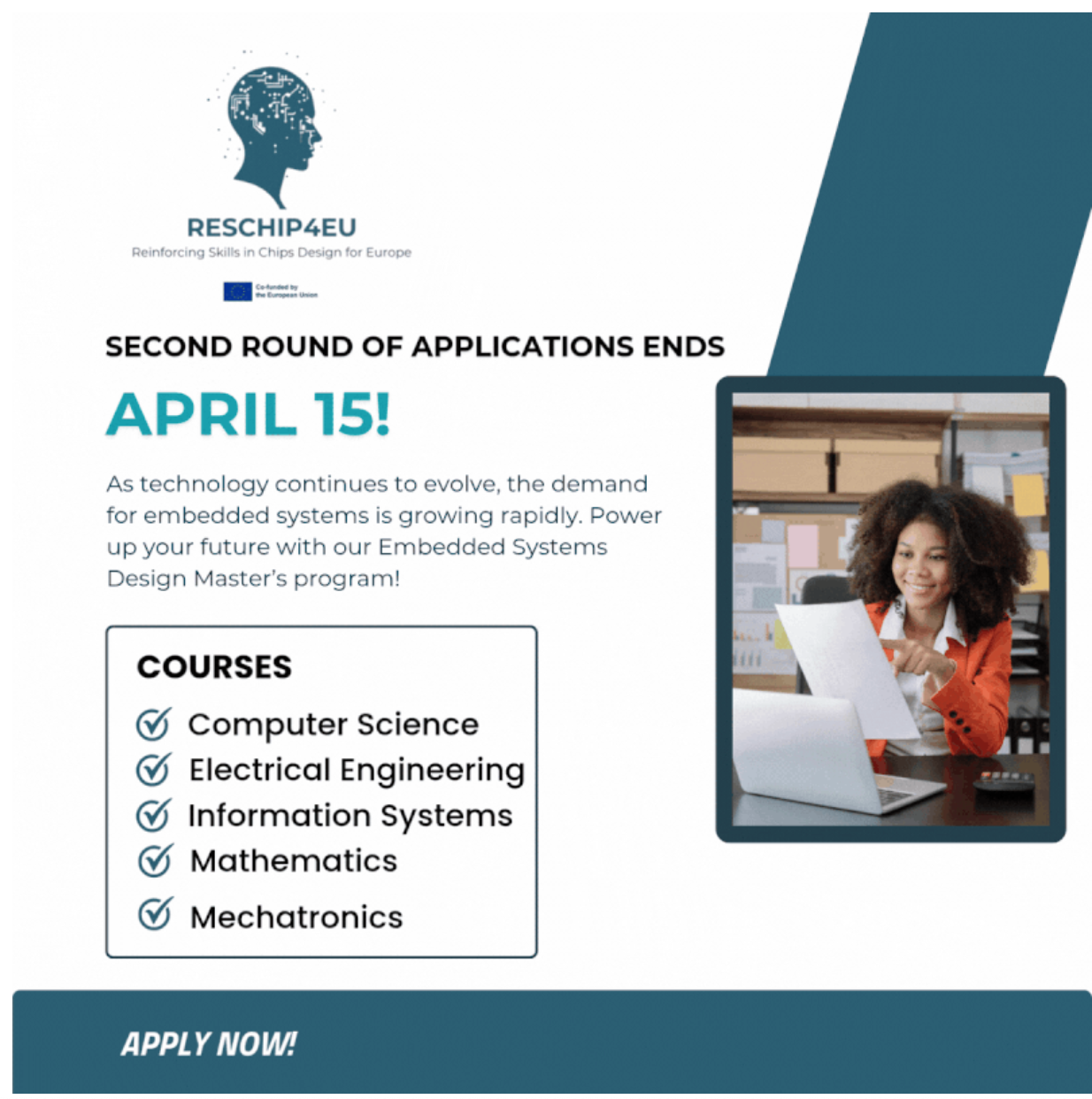 RESCHIP4EU Applications Open: Intelligent Chips and Systems Master’s Program