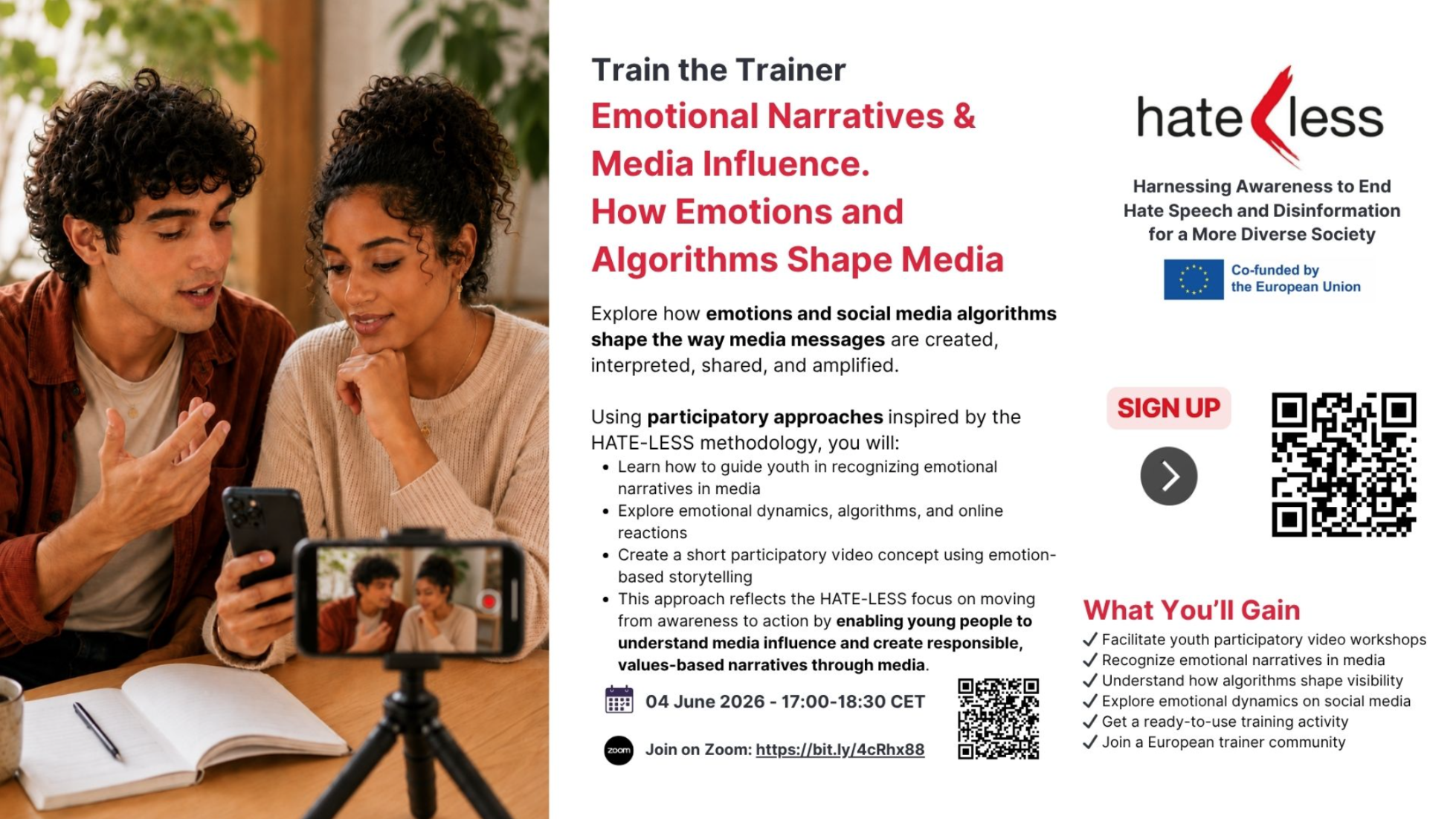 HATE-LESS Train the Trainer (3/4): Emotional Narratives & Media Influence